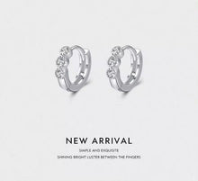 Load image into Gallery viewer, pendientes de plata de primera ley y Circonia cúbica para mujer