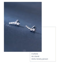 Load image into Gallery viewer, pendientes de plata de ley 925 auténtica para mujer, joyería fina brillante de Circonia cúbica