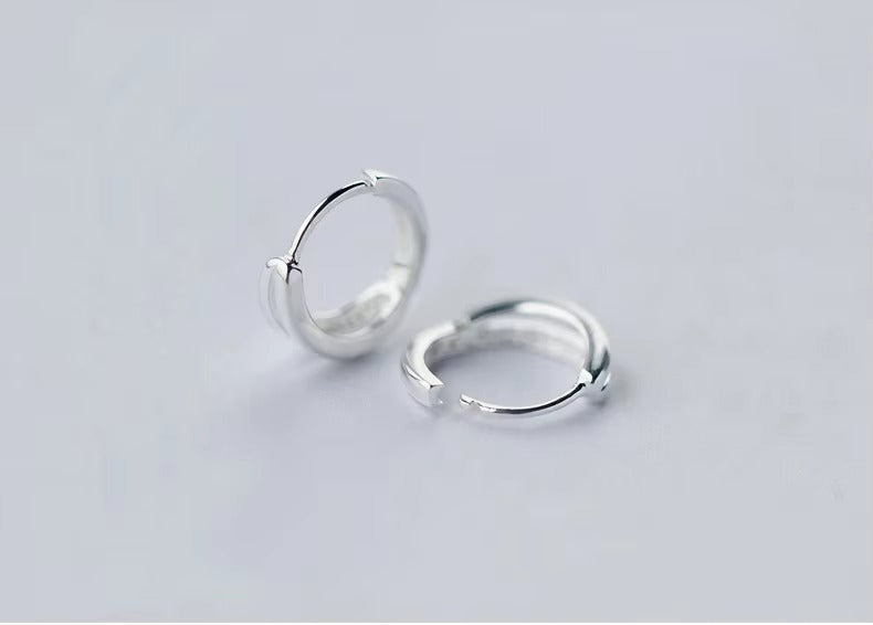 pendientes de aro de Plata de Ley 925 para mujer