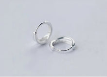 Load image into Gallery viewer, pendientes de aro de Plata de Ley 925 para mujer
