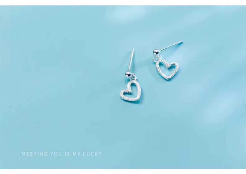 pendientes de plata de ley 925 auténtica para mujer, aretes colgantes Vintage esmerilados