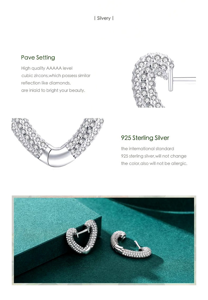 pendientes de aro de Plata de Ley 925 auténtica para mujer