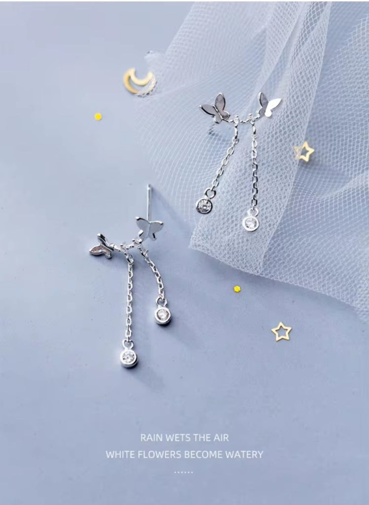 pendientes de plata de ley 925 auténtica para mujer y niña