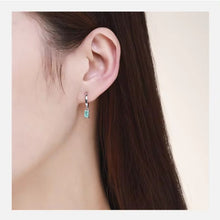 Load image into Gallery viewer, pendientes de aro de turmalina para mujer