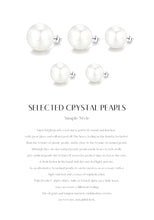 Load image into Gallery viewer, pendientes de plata de ley 925 con perlas de cristal para mujer