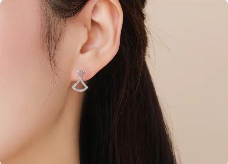 pendientes de plata de ley 925 para mujer, joyería de boda elegante y fina, con cierre de tuerca