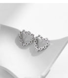 pendientes de aro de Plata de Ley 925 auténtica para mujer