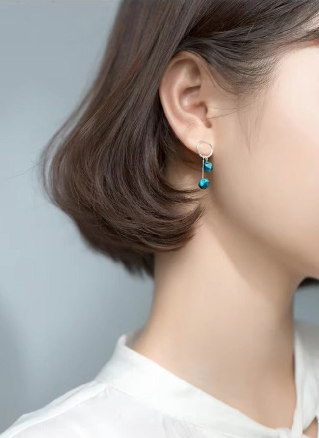 pendientes de gota redondos geométricos para mujer