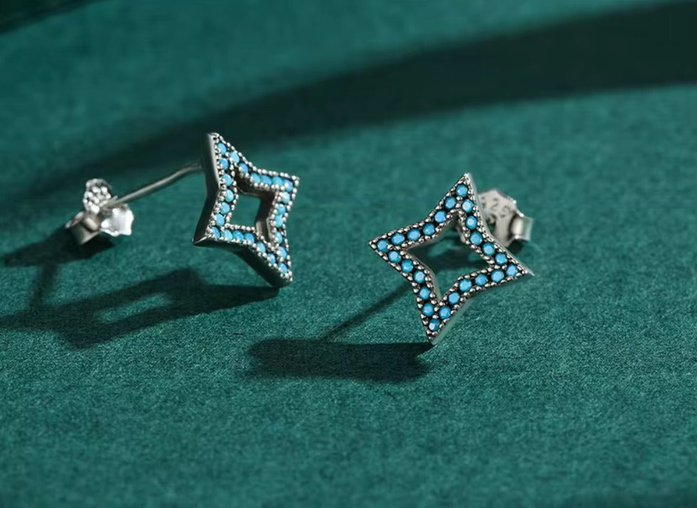 pendientes minimalistas de Plata de Ley 925 para mujer