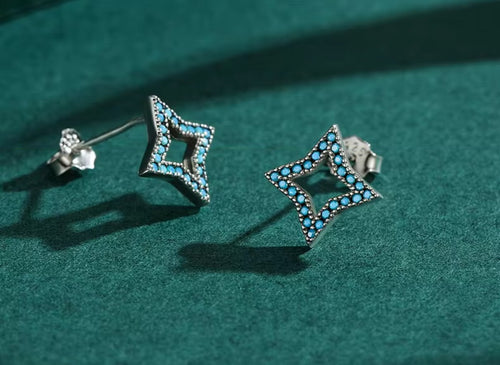 pendientes minimalistas de Plata de Ley 925 para mujer