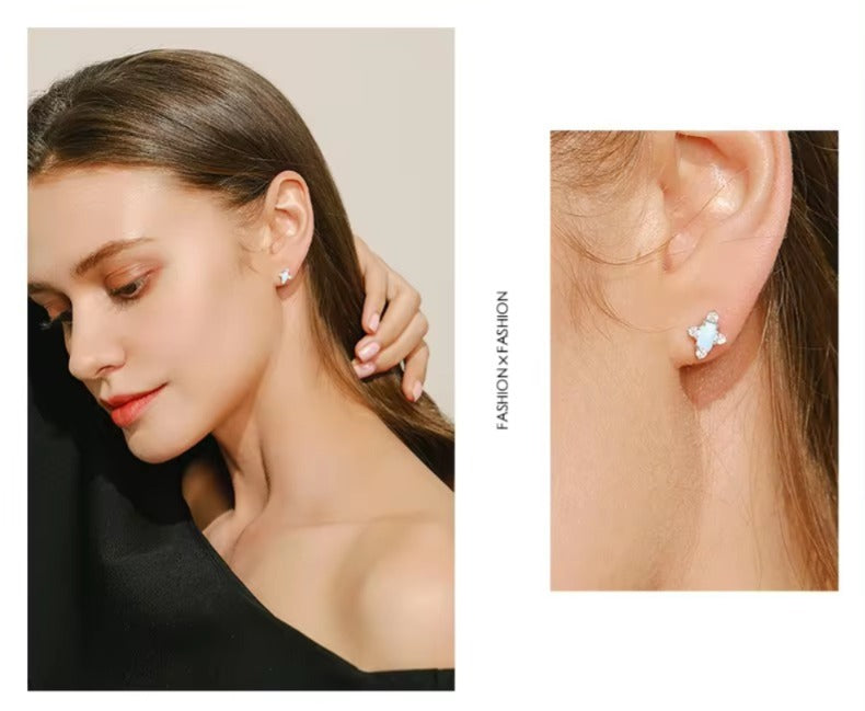 pendientes de ópalo Natural para mujer