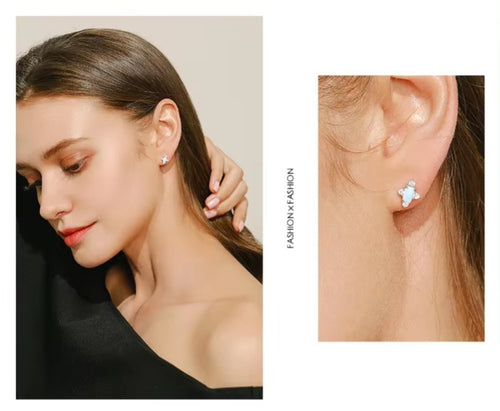 pendientes de ópalo Natural para mujer