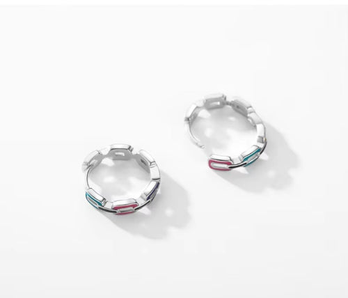 pendientes de aro de Plata de Ley 925 para mujer