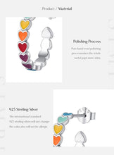 Load image into Gallery viewer, pendientes de plata de ley 925 con forma de C para mujer y niña