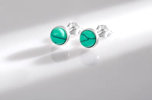 pendientes de tuerca de Plata de Ley 925 auténtica para mujer