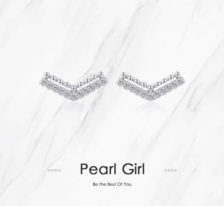 pendientes de plata de ley 925 para mujer, aretes de flecha con cuentas elegantes