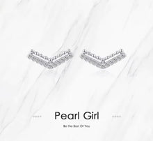 Load image into Gallery viewer, pendientes de plata de ley 925 para mujer, aretes de flecha con cuentas elegantes