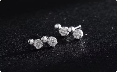 pendientes redondos minimalistas de Plata de Ley 925 auténtica para mujer y niña