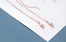 Load image into Gallery viewer, pendientes de plata de ley 925 con cadena larga