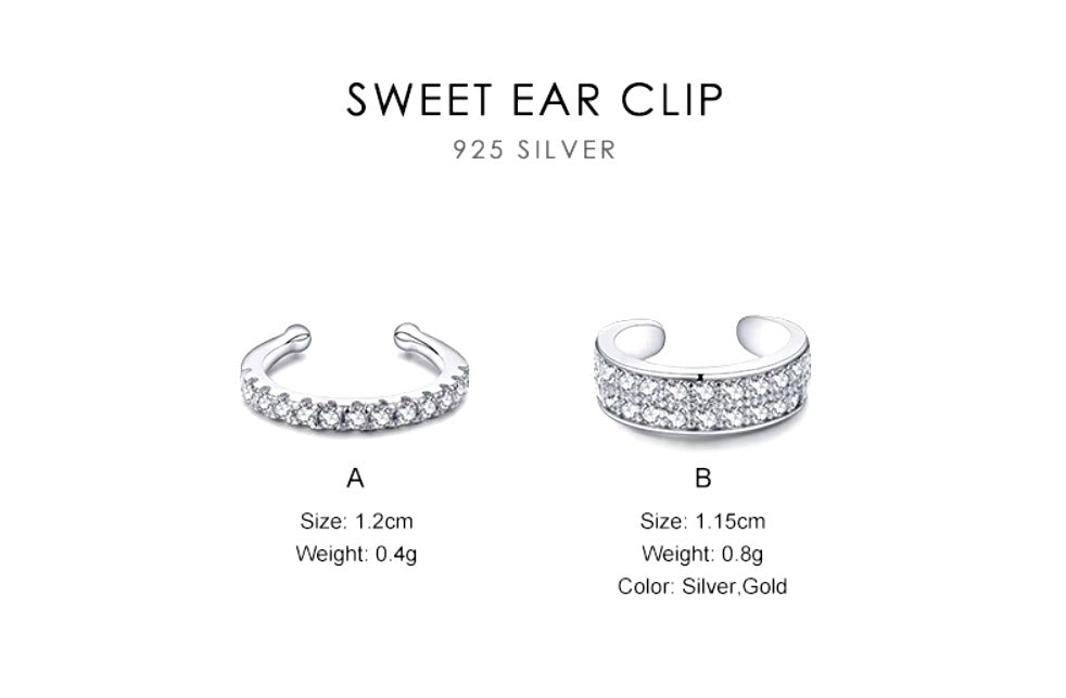 pendientes de plata de ley 925 para hombre y mujer, aretes con Clip brillante de circonita cúbica