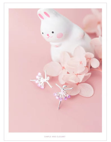 pendientes de plata de ley 925 para mujer, aretes de cristal rosa, joyería fina