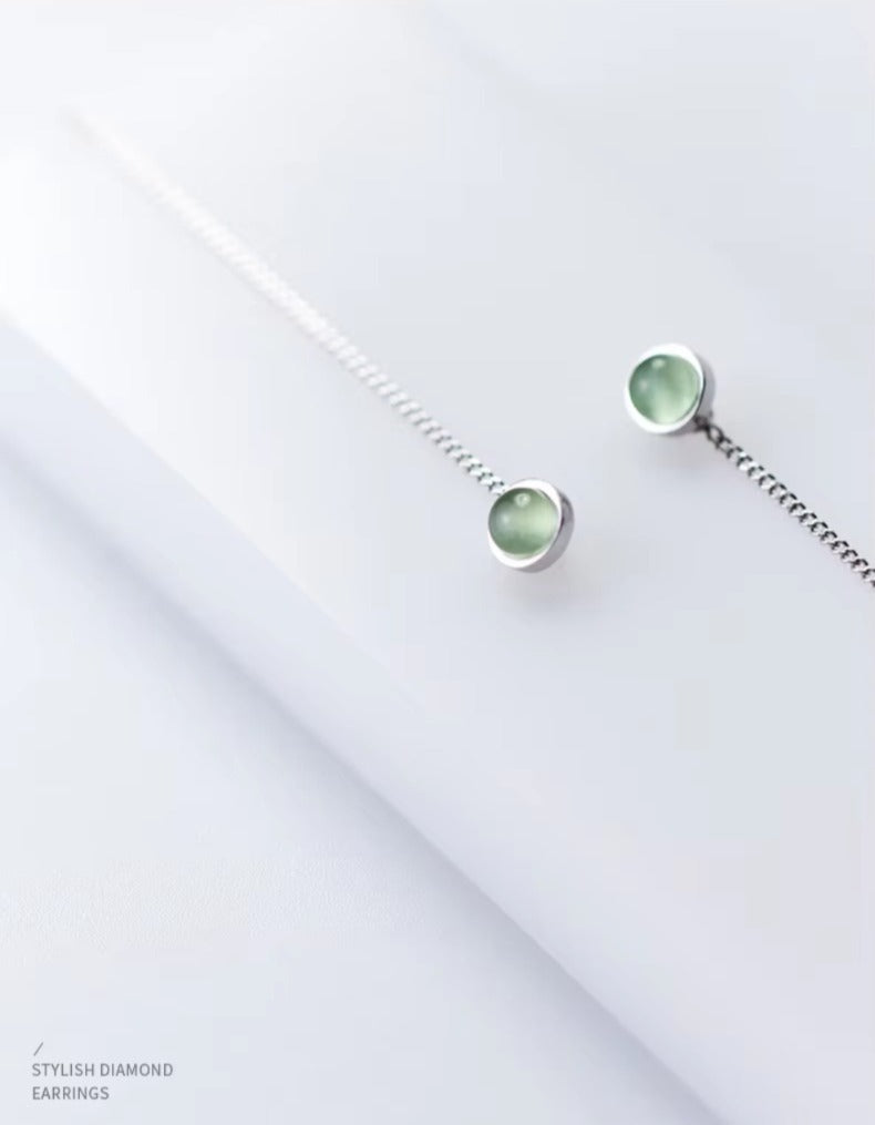 pendientes de borla de cadena larga para mujer