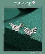 Load image into Gallery viewer, pendientes de plata de primera ley y Circonia cúbica para mujer, aretes pequeños