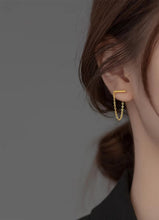 Load image into Gallery viewer, pendientes de cadena de eslabones geométricos para mujer