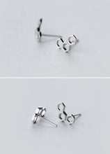 Load image into Gallery viewer, pendientes de plata de ley 2021 auténtica para mujer, aretes con diseño de panal, joyería a la moda