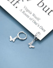 Load image into Gallery viewer, pendientes de aro de plata esterlina 925 para mujer