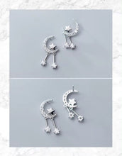 Load image into Gallery viewer, pendientes de plata de primera ley y circón para mujer