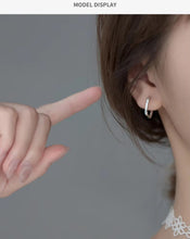 Load image into Gallery viewer, pendientes de aro de Plata de Ley 925 para mujer
