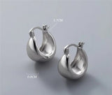 pendientes de aro de Plata de Ley 925 auténtica para mujer