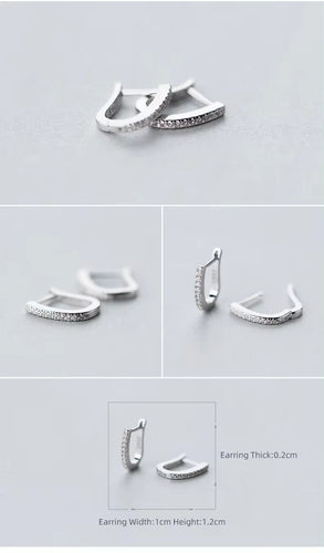 pendientes de aro en forma de U para mujer