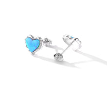 Load image into Gallery viewer, pendientes de plata de ley 925 con corazones irregulares para mujer