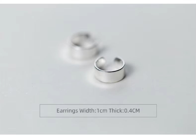 pendientes minimalistas de Plata de Ley 925 para mujer y niña, aretes redondos de Clip, joyería