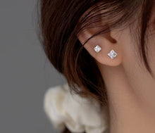 Load image into Gallery viewer, pendientes de plata de ley 925 con Zirconia cúbica, joyería hipoalergénica para fiesta