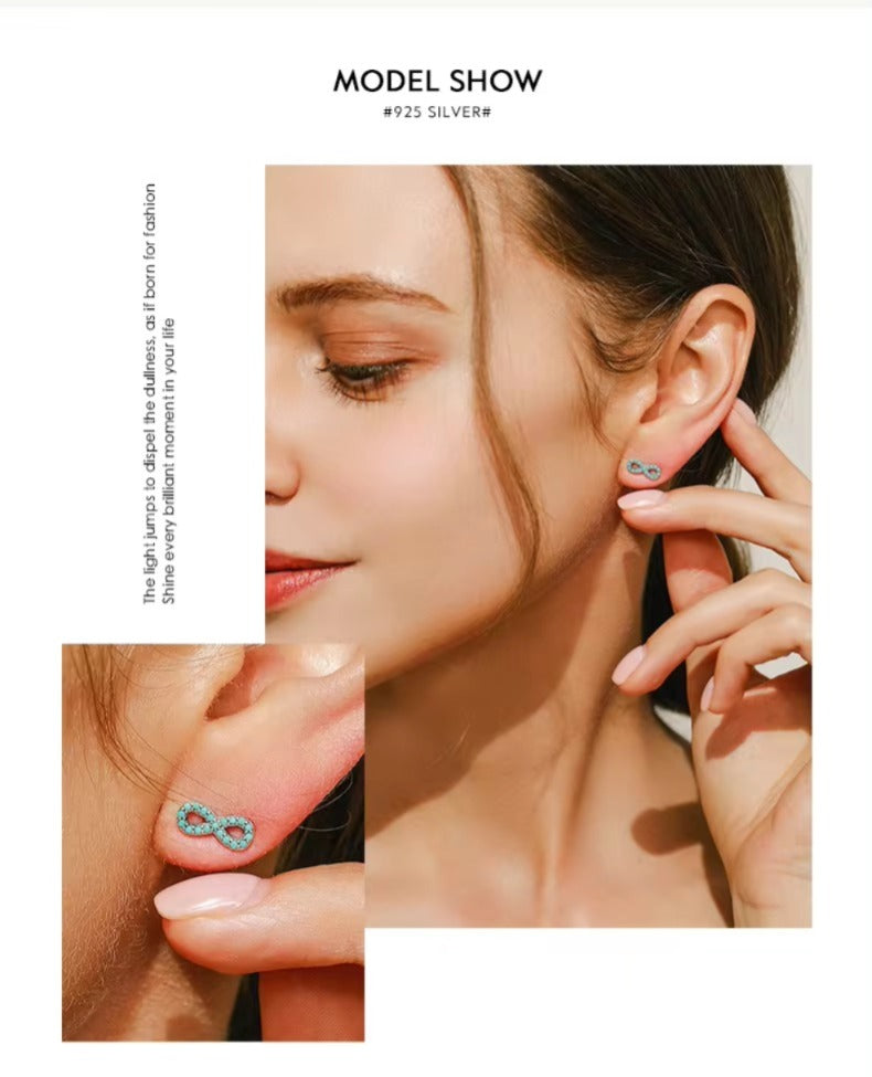 pendientes de tuerca de turquesa Natural para mujer