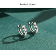 Load image into Gallery viewer, pendientes de plata de primera ley y Circonia cúbica para mujer