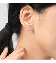 Load image into Gallery viewer, pendientes de aro de Plata de Ley 925 para mujer y niña, aretes huecos