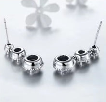 Load image into Gallery viewer, pendientes de plata de ley 2021 con Circonia cúbica para mujer, aretes colgantes