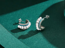 Load image into Gallery viewer, pendientes de plata de ley 925 con perlas para mujer