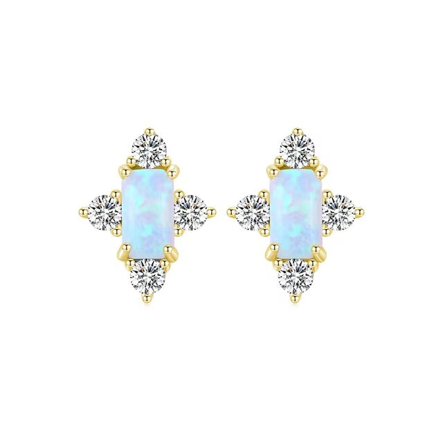 pendientes de ópalo Natural para mujer