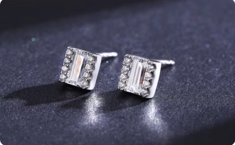 pendientes de plata de ley 925 para mujer, aretes geométricos Vintage