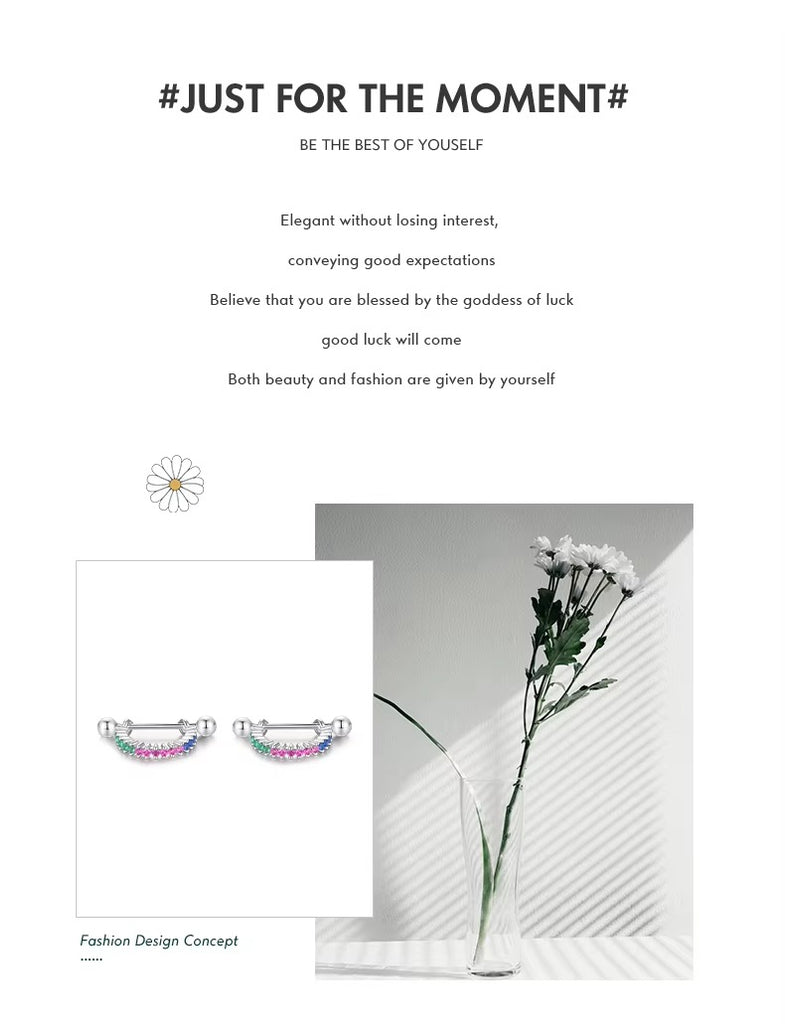 pendientes de aro de Plata de Ley 925 para mujer, joyería hipoalergénica con cuentas de tornillo