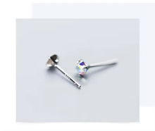 Load image into Gallery viewer, pendientes de plata de primera ley y Circonia cúbica para mujer