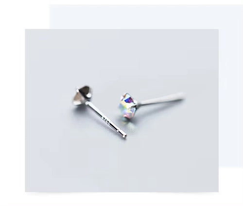 pendientes de plata de primera ley y Circonia cúbica para mujer