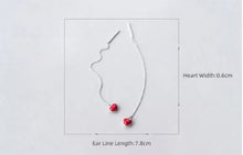 Load image into Gallery viewer, pendientes de plata de ley 925 con forma de corazón esmaltado para mujeres