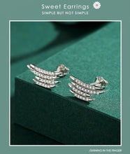 Load image into Gallery viewer, pendientes de plata de primera ley y Circonia cúbica para mujer, aretes pequeños, plata esterlina 100%