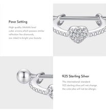 Load image into Gallery viewer, pendientes de aro de Plata de Ley 925 para mujer, aretes con diseño Original de corazones simples